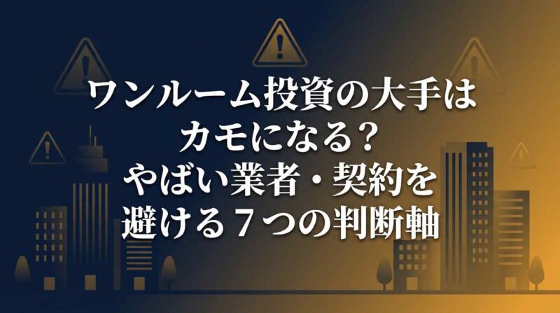 ワンルーム投資の大手はやばい？良い会社を選ぶテクニックとコツを大公開