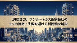 【見抜き方】ワンルーム5大疾病会社の5つの特徴！失敗を避ける判断軸を解説