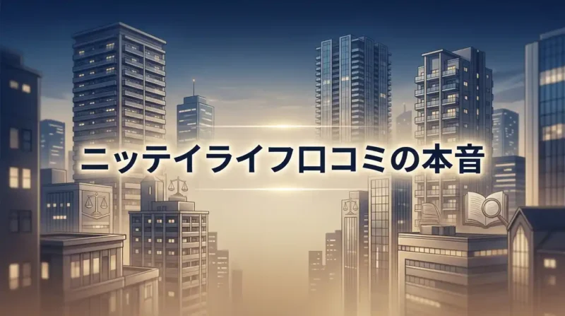 【本音】ニッテイライフの口コミで1社決めはNG!第三者診断で見抜く3つの軸【悪質ではない?】